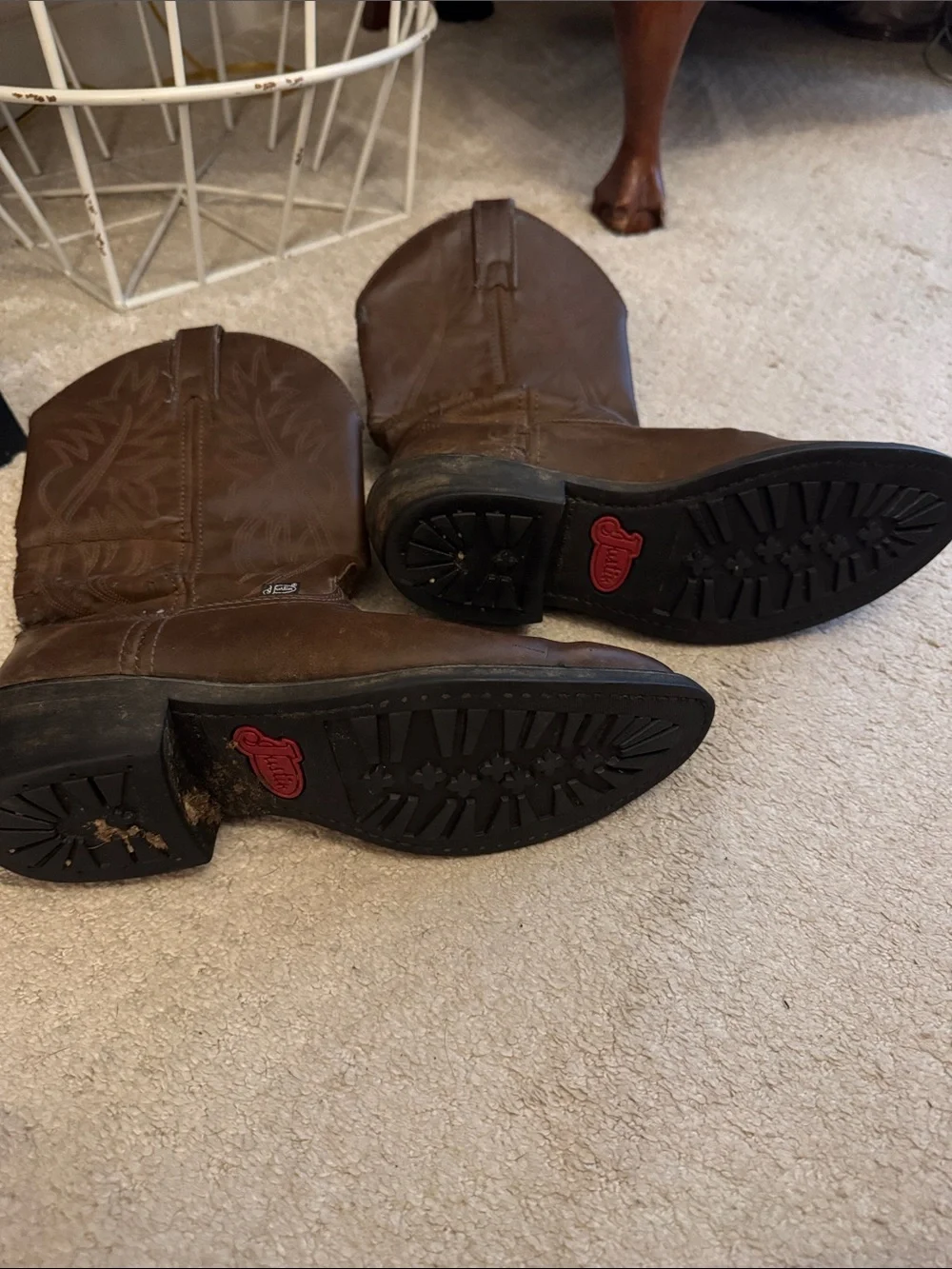 Brown Leather Justin Boots